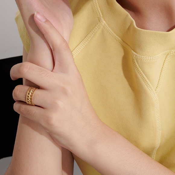 Designer Leaves Adjustable Ring - Picture 7 of 7